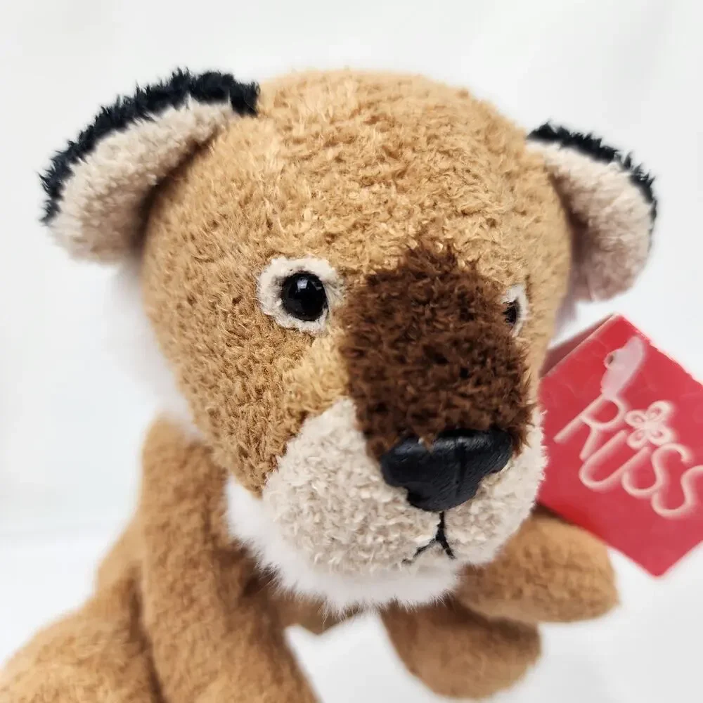 Russ Luv Pets Avonna Chamois Sitting Tan Lion Cub Bean Plush Stuffed 5” NWTs